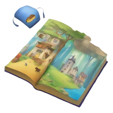 a storybook with colour cover sticker