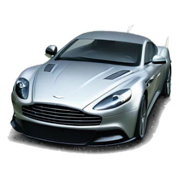 James bond driving an aston martin vanquish through scotland highland landscape sticker