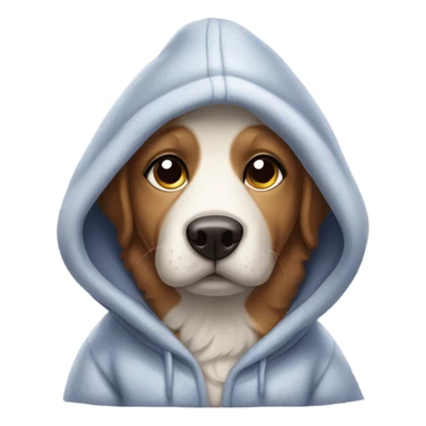 My dog, Bella wearing a hoodie sticker