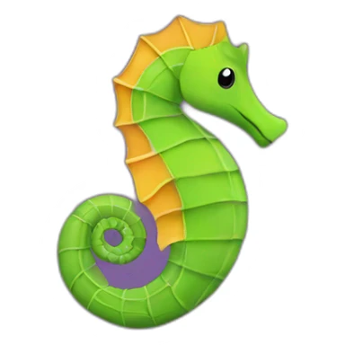 seahorse front basketball background sticker