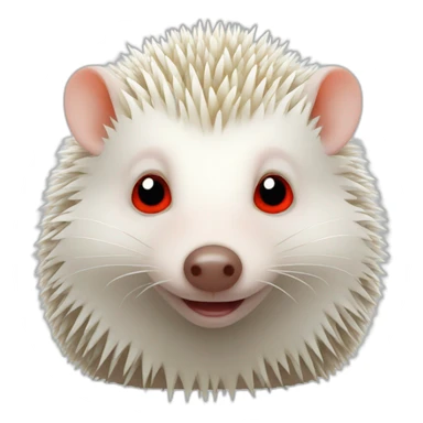Hedgehog albino red eyes sticker