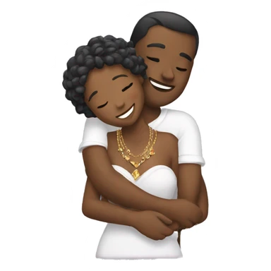 romantic embrace with jewelry sticker