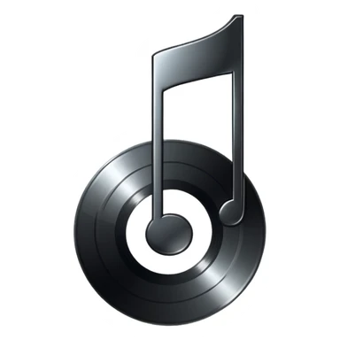 music note with a music disc sticker