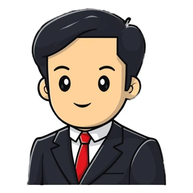 Professional diplomat in formal attire at international meeting sticker