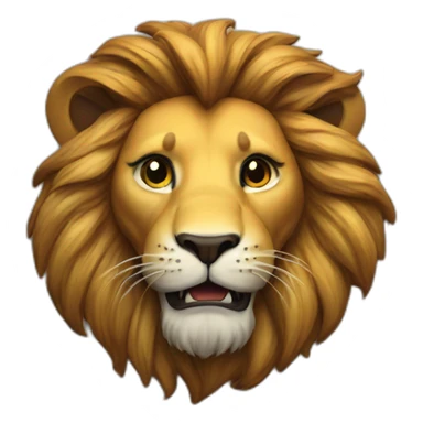 Lion sur mur sticker