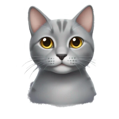 grey cat meowinh sticker