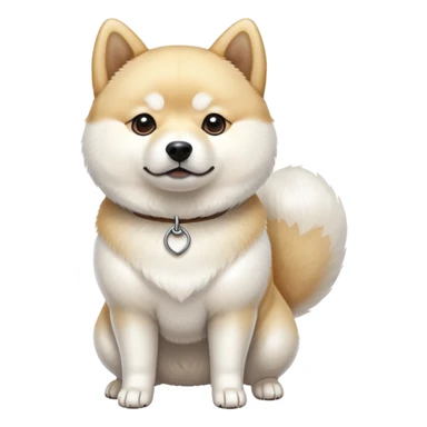 White Shiba Inu dog sticker