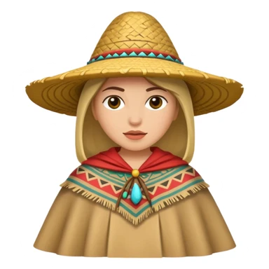 woman with pancho sticker