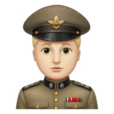 Mussolini com chapéu de penacho sticker