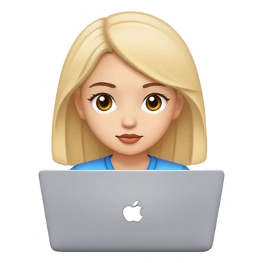 the girl at the laptop sticker