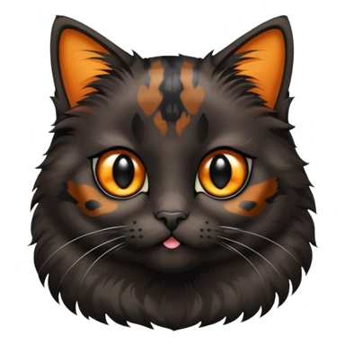 Black tortoiseshell cat sticker