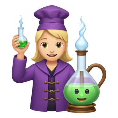 potion maker with “trust me” grin sticker