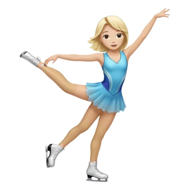 Make a female figure skater with blonde hair sticker