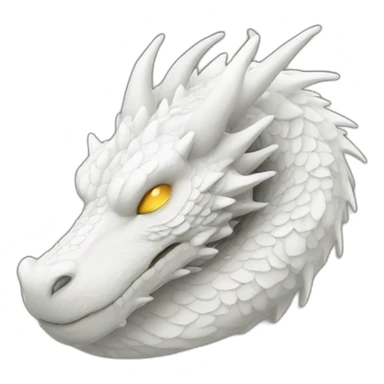 white dragon sleeps sticker
