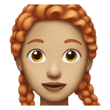 Woman red hair with cream on her face  sticker