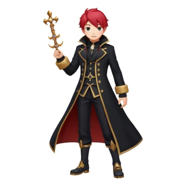 Diluc Ragnvindr (from Genshin Impact) (full body) sticker