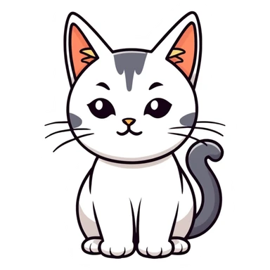 Depressed cat sticker