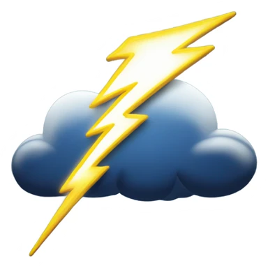 lightning from a dark blue cloud sticker
