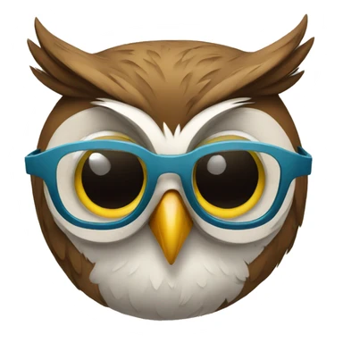 Owl wear glasses sticker