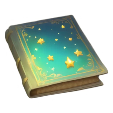 A magical book sticker
