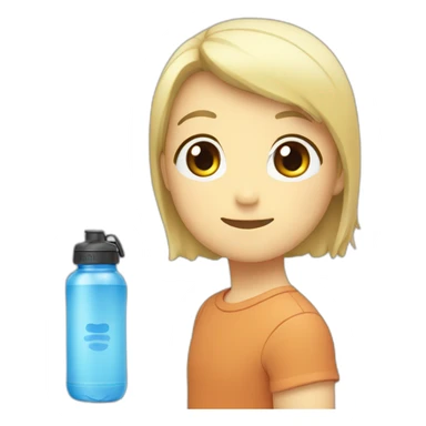 Kawai water bottle sticker