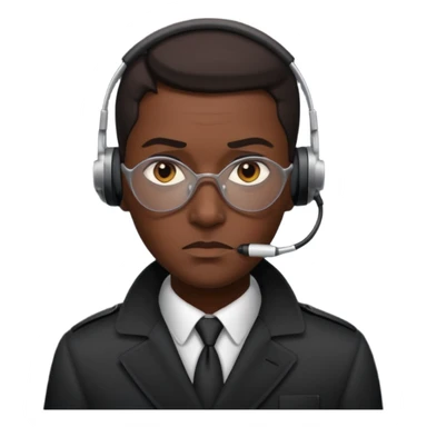 Spy with earpiece sticker