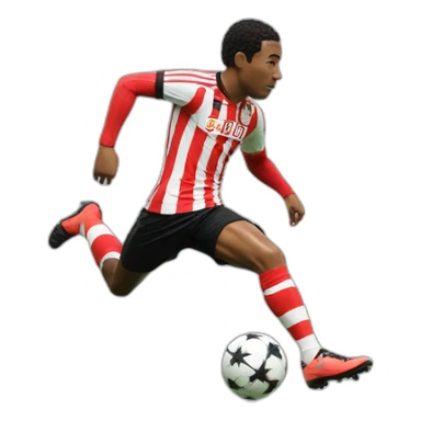 psv eindhoven player kicking sticker