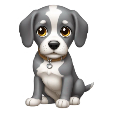 Petit chien gris sticker