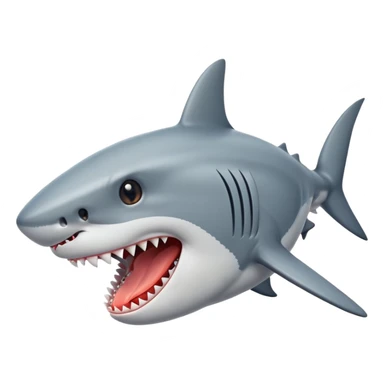 A shark with its tongue sticking out  sticker