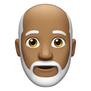 bald man with beard named fred sticker