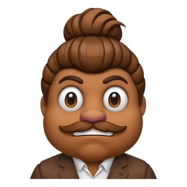 Ken Carson as a Goomba, with signature Goomba features and Ken Carson's hairstyle, i-emoji style sticker