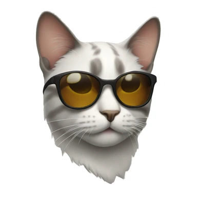 Cat with sunglasses profile sticker