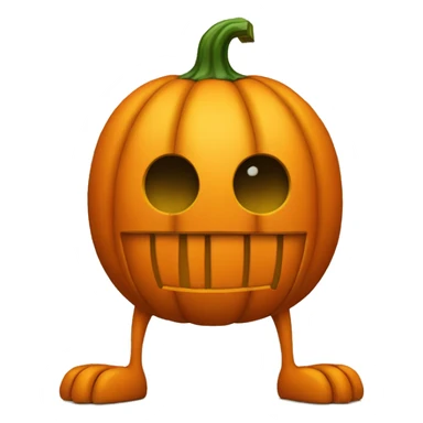 Pumpkin with legs sticker