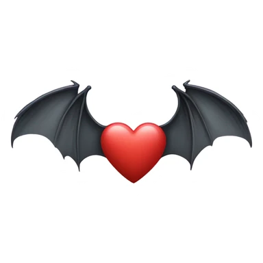 Heart with bat wings sticker