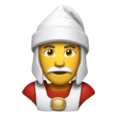 white spartan male wearing red santa hat sticker