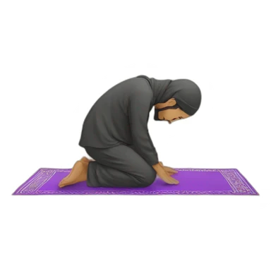 Muslim doing Sujood sticker