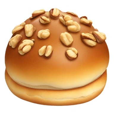 Round brioche with toasted hazelnuts on top sticker