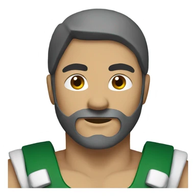 spartan male wearing santa hat sticker