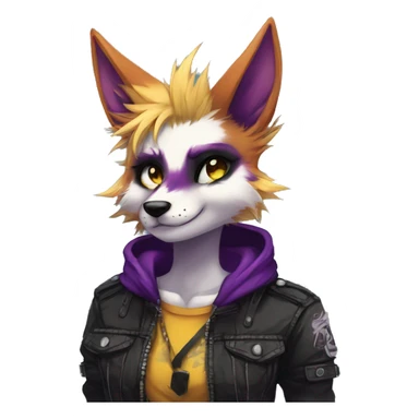 Edgy punk anthro furry by Falvie, LiLaiRa, AngieWolf sticker