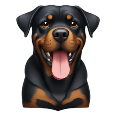 rottweiler with ball sticker