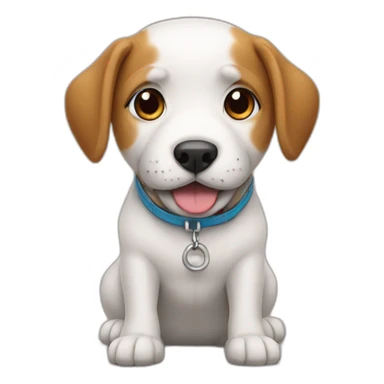 Dog with shoes sticker