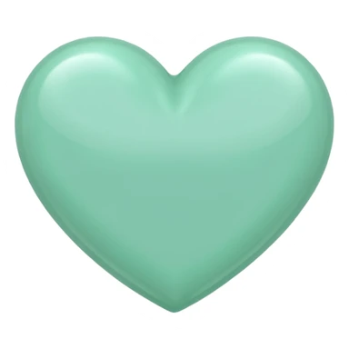 Mint green heart sticker