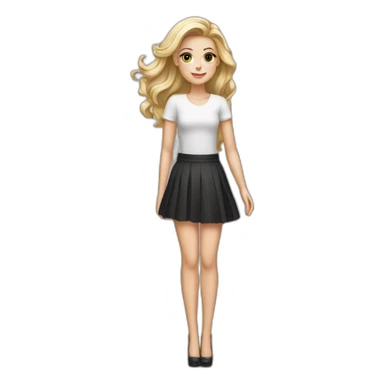 White girl high heels skirt sticker