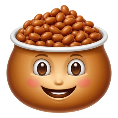 Make flying baked bean faces sticker