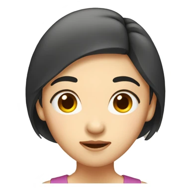Asian woman with eye bags  sticker