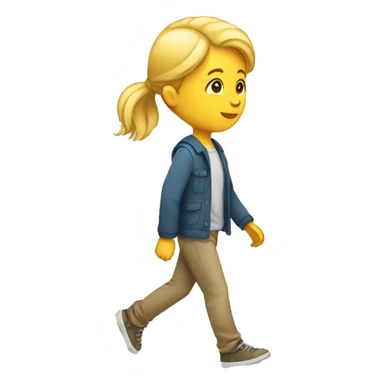 non gender person walking sticker