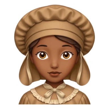 Silk Bonnet emoji brown skin sticker