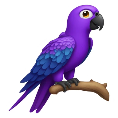 Purple parrot sticker
