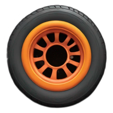 A multicolored tire buried in the ground sticker