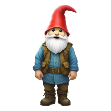 Gnome rainbow & mushroom  sticker